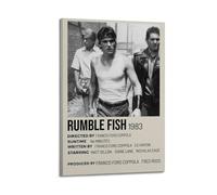 SHAUREWNYY Rumble Fish Posters Aesthetic Wall Art Decor Vintage Canvas Poster Decorative Painting for Living Room Bed Room 08x12inch(20x30cm) Frame-style