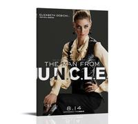 SHAUREWNYY The Man From Uncle Posters Aesthetic Wall Art Decor Vintage Canvas Poster Decorative Painting for Living Room Bed Room 08x12inch(20x30cm) Frame-style