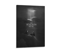 SHAUREWNYY The Seventh Seal Posters Aesthetic Wall Art Decor Vintage Canvas Poster Decorative Painting for Living Room Bed Room 16x24inch(40x60cm) Frame-style