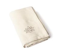 Shavasana blanket for yoga 150 x 200 cm, 100% cotton, machine washable at 30°C, off-white