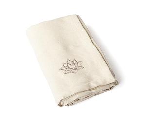 Shavasana blanket for yoga 150 x 200 cm, 100% cotton, machine washable at 30°C, off-white