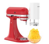 Shaved Ice Attachment for KitchenAid Stand Mixer, Snow Cone Maker for KitchenAid with 8 Ice Molds, Stainless Steel Blade Ice Shaver Attachment for Kitchen Aid Mixer