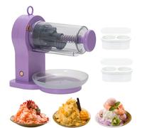 Shaved Ice Machine - Electric Snow Cone Maker, High-Speed Slushy Maker for Home Use with Silicone Ice Molds