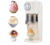 Shaved Ice Machine - Electric Snowflake Ice Crusher with Stainless Steel Blade, Includes Reusable Plastic Ice Mould, Adjustable Thickness