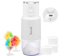 Shaved Ice Maker for Snow Cones, Cordless Portable Ice Shaver for Home, with USB Charger and 3 Reusable Cups for Ice Molds, Ice Maker