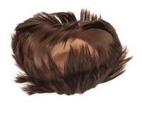 Shaved Monk Wig With Brown And Silvery Braids Adult Costume Wig For Men(Brown)