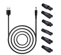 Shaver Charger Cable Kit Electric Razor USB Replacement Power Lead | 6 Charging Cord Heads One Blade Beard Trimmer Adapter Cord Compatible with Philips, Whal Clipper, Kemei, Babybliss and More