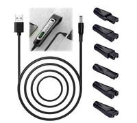 Shaver Charger Cable Kit Electric Razor USB Replacement Power Lead with 6 Charging Cord Heads One Blade Beard Trimmer Adapter Cord Compatible with Philips, Whal Clipper, Kemei, Babybliss and More