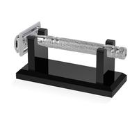 Shaver Door for Shower | 4 Inch Horizontal Shaving Stand | Non Slip Acrylic Base Organizer | Compact Stable Bathroom Door for Showering er the Shower at Home and Hard, Black, riferimento alla