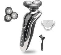 Shaver for Men Electric Powerful Beard Shaving Machine Razor Rechargeable Waterproof(Add 1 Head)