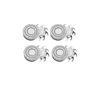 Shaver Head Replacement Blade,Compatible for Skull Shaver, Pitbull Gold PRO Shaver Replacement Blade 4 Heads(Silver 4 pcs 1 Set)