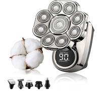Shaver, Head Shaver 9.0, Floating Head Shavers for Bald Men, Waterproof Wet Dry Shaving, Intelligent LED Display(Silver Set)