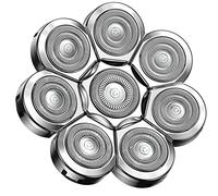 Shaver Heads, 8D Blade Heads, Universal Replacement Blade Shaver for Men, Silver, 56.0 grams