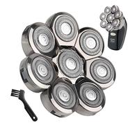 Shaver Heads Replacement 5/8 Blades Bald Head Shaver Replacement Heads Universal 5D/8D Blade Replacement Shaver Heads for Most Mainstream Brands (Silver)