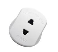 Shaver Plug Adaptor 2 Pin to 3 Pin UK, EU to UK Plug Adapter for Electric Toothbrush, Shaver, Epilator, CE Certified 1A Fuse, White