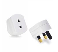 Shaver Plug Adaptor Uk Shaver Plug Adaptor Uk 3 Pin White Uk 2 Pin to 3 Pin 1a Fuse Adaptor Plug for toothbrush Toothbrush Adapter Uk European 1a-240v-Ac 1 Way(Pack of 2)