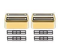 Shaver Replacement Foil and Cutters compatible with BaByliss Barberology Double FXFS2G Metal shaver foil replacement (2PC Gold)