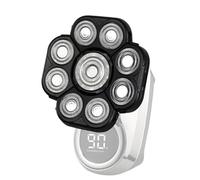 Shaver Replacement Head - 9 Heads Electric Shaver Head | Extreme Speed Double Ring Shaver Replacement Head for Wet Bald and Dry Bald