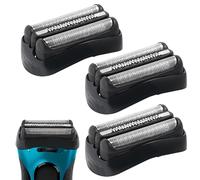 Shaver Replacement Head Compatible with All Braun Series 3, 3Pack 21B Precision Heads, Series 3 Shaving Replacement Head Fits Models 3000s, 3010s, 3040s,3050cc, 300s, 310s etc, (21B, Black)
