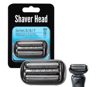 Shaver Replacement Heads for Braun Razors Compatible with All Series 5 & 6 Easy Attachment Smooth Shave Black