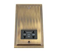 Shaver Socket Dual Voltage 115V/ 230V - Victorian - Antique Brass