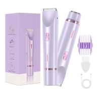 Shaver Women,IntimateGlide Pro,Ladies Razors Electric,Dual Head Shaver Women Bikini Ipx7 Waterproof Wet & Dry Use,Scratch-Resistant, Suitable for The Entire Body (Purple)