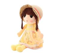 SHAVERUSH Girls Fluffy Rag Doll Plush Stuffed Toy Fairy Rag Dolls for Girls Cute Rag Doll Ragdoll Plush Stuffed Toy Soft First Baby Doll Fairy Dolls Rag Dolls Gift for Girlfriend Kids (Yellow)