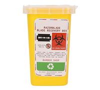 Shaving Blade Disposal Box, Disposal Blade Container Durable Plastic for Blade Disposal Collect Box for Storing the Discarded Blade(yellow)