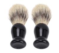 Shaving Brush, Ergonomic Handle Men's Foam Brush Efficient Foaming 2 Pieces for Hairdresser