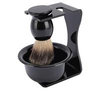 Shaving Brush Kit, 3 in 1 Beard Brush Kit, with Lightweight Brush Holder and Bowl Set, Grooming Kit for Fathers, Husbands, or Boyfriends