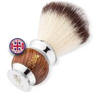 Shaving Brush The Cambridge Cut Throat® Luxury Missanda Hardwood and Stainless Steel Men's Brush for Soap, Foam or Cream with Premium Synthetic Silvertip Vegan Friendly Badger Bristles