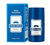 Shaving Cream For Men, 40g Hydrating Shaving Lotion, 2-in-1 Smooth Shave Balm Stick, For Beard Grooming, Facial Hair Removal, Hydrating Formula, Travel-Friendly, FlatTrim, 1 Pack