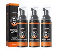 Shaving Foam Mousse for Men Sensitive Skin, Moisturising Shaving Mousse, Protective Shaving Mousse, Face Body Soft Clean Shavings Foam for Men, Natural Soothe & Cleanse Skin (60ml, 3pc)
