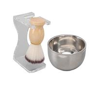 Shaving Kit for Men,3Pcs Shaving Brush and Bowl Razor Shaving Kit 3 in 1 Shaving Set Men Shaving Brush Set Acrylic Brush Holder Bubble Bowl Nylon Bristle Brush Kit