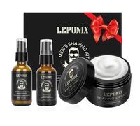 Shaving Kit for Men, Aftershave Men Gift Set Includes Sandalwood Shaving Cream, After Shave Lotion for Men and Pre Shave Oil Fights Nicks, Cuts and Razor Burn Gift Set for Him Men Boyfriend