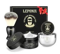 Shaving Kit for Men - Include Shaving Soap, Cream, Brush and Bowl - Gift Set for Dad, Husband, Boyfriend - Ideal for Birthday, Christmas, Fathers Day, Valentines & Secret Santa Stocking Fillers