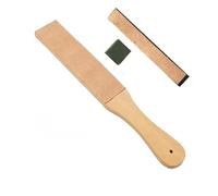 Shaving Leather Strop Belt 280mm Long Handle Leather Strop Knife Razor Sharpener Honing Polishing Kit for Blades(Type 2)