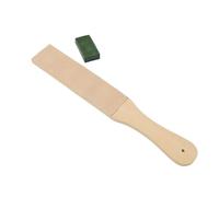 Shaving Leather Strop Belt Double Side Leather Strop for Knife Sharpening Stropping Block Kit with Polishing Compound(Set A)