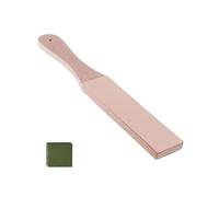 Shaving Leather Strop Belt Genuine Leather Straight Razor Folding Knife Sharpening Shave Belt Polishing and Paste(27.5cm Set C)