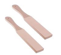 Shaving Leather Strop Belt Genuine Leather Straight Razor Folding Knife Sharpening Shave Belt Polishing and Paste(27.5cm 2 pcs)