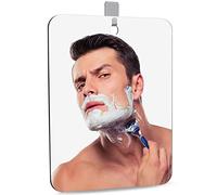 Shaving Mirror Shower Mirror Small Acryli Mirror Travel Makeup Mirrors Bathroom Wall Hanging Plastic for Women Men 11 x 7.48inch with 1 Adhesive Hooks