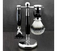 Shaving Set Men's Luxury Gift Synthetic Hair Brush & Triple Edge Cartridge Razor