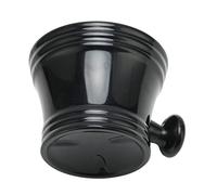 Shaving Soap Bowl, Black Comfortable Grip Plastic Shaving Soap Mug for Home Use