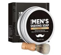 Shaving Soap for Men with Brush, Smoothest Wet Men's Shaving Cream & Foam Kit Gift for Dad, Husband, Boyfriend, Travel Size Wet Shave Cream with Smooth Lather for Close Shave