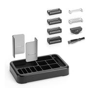 Shaving Stand & 8 Piece Protective Comb Set Compatible with O Blade QP2724 QP2834 QP25XX QP26XX 360 Pro, Attachments Oblade Accessories with 1/2/3/5 mm Fixing Combs & 0/3 mm Body Comb for Beard