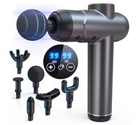 SHAVINGFUN Massage Gun, Massage Gun Deep Tissue, Back Massagers for Muscle Pain Relief, 99 Speeds Powerful Percussion Massage Machine with LCD Touch Screen, 6 Heads for Shoulder Body Back Relaxation
