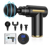 SHAVINGFUN Massage Gun, Mini Massage Gun, 6 Speeds, 4 Massage Heads, 1800mAh Battery, Type-C Charging, Super Quiet (Black)