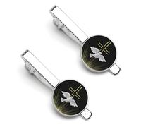 Shavout Pentecost Tie Clips for Men 2 Pcs Necktie Bar Pinch Clothing Accessories Suitable for Wedding Business Anniversary