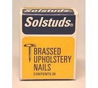 Shaw Upholstery Solstuds Brass 10mm, White