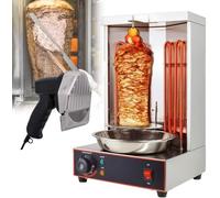 Shawarma Doner Machine, Professional 360° Rotating Electric Kebab Grill With Dual Heating Tubes, Adjustable Temperature 122-572°F, 13 Lbs Capacity, Smokeless Operation - For Restaurants And Food Hal